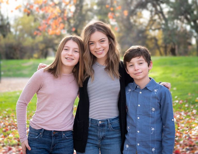 Child wearing braces
